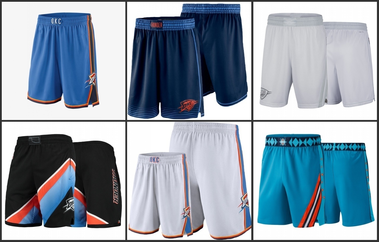 

Jersey Men's Oklahoma''City''Thunder''City''Edition 2022 White 75th Anniversary Black Swingman Shorts