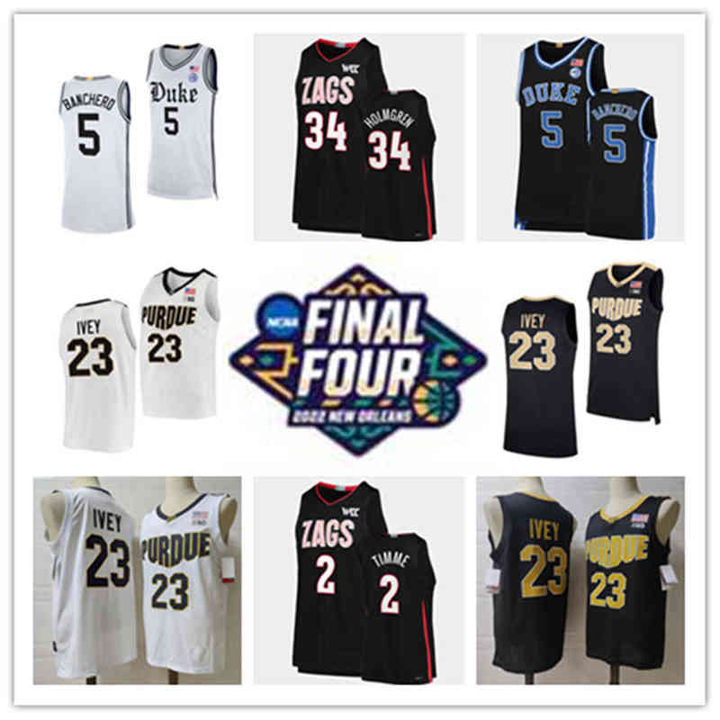 

College Basketball Wears College 2022 NCAA Basketball Final Four Jersey Paolo Banchero Jersey Duke Blue Devils Jaden Ivey Jerseys Purdue Boilermakers Drew Timme Ch, Duke 5 paolo banchero white jersey
