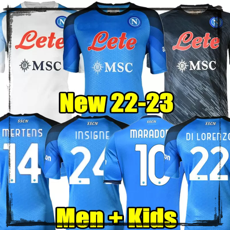

Maradona 22 23 Napoli soccer jersey Naples football shirt 2022 2023 ZIELINSKI KOULIBALY camiseta de futbol INSIGNE maillot foot MERTENS camisa LOZANO OSIMHEN, 22 23 away aldult + sea