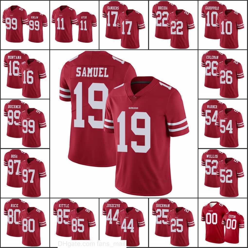 

Jersey San Francisco's 49ers's Men #97 Nick Bosa 85 George Kittle 44 Kyle Juszczyk Woman Youth Scarlet Vapor Custom Limited''Nfl''Jerseys