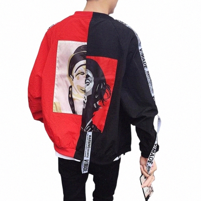 Vestes à capuchon en velours côtelé Patchwork Colorword 2018 Vestes Hip Hop Stand Up Coups Casual Streetwear Veste Drop Shopping Z246 # #