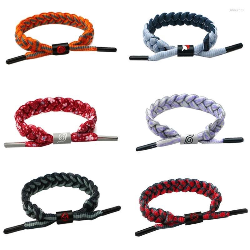 

Charm Bracelets 6 Colors Handmade Unisex Adjustable Shoelace Rope Anime Braided Wristband For Women Men Cosplay Accessories Gift