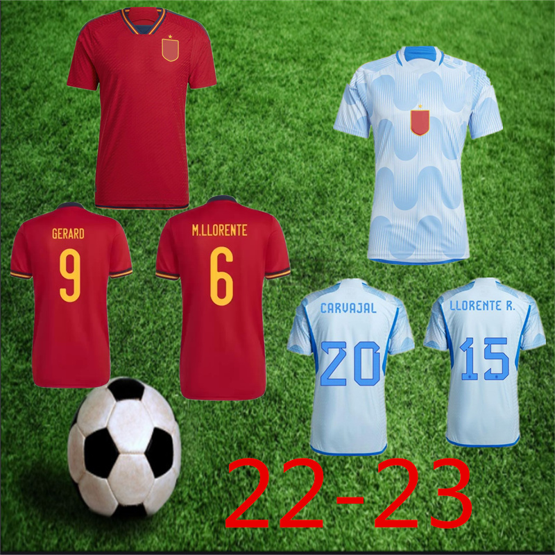 

TOP 22-23 Spain soccer jersey PEDRI FERRAN MORATA A.INIESTA PEDRI Espana Camiseta European Cup ALCACER SERGIO uniformes Fans 2022-23, Red