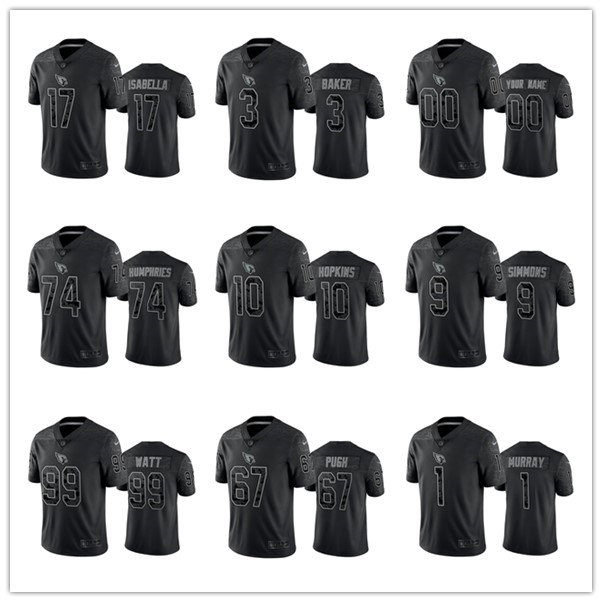 

Football Jersey Arizona''Cardinals''MEN Deandre Hopkins Kyler Murray j.j. watt A.j. Green Black Reflective Limited