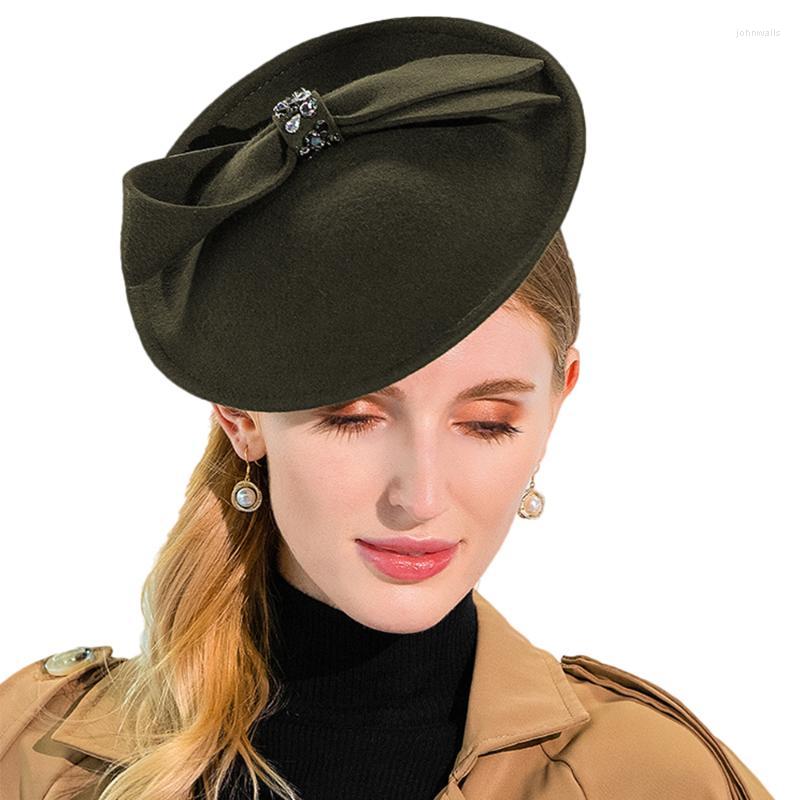 

Berets British Hats Women Fascinator For Wool Felt Pillbox Hat Army Green Fedora Vintage Bow Wedding Ladies HatBerets BeretsBerets Bere