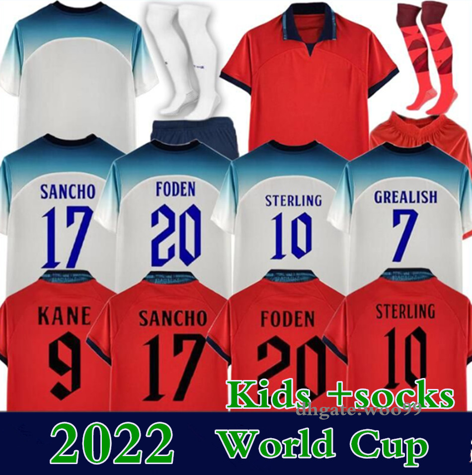 

2022 FODEN KANE soccer jerseys STERLING GREALISH RASHFORD MOUNT BELLINGHAM SANCHO 22 23 Football shirt kids kit Socks uniform