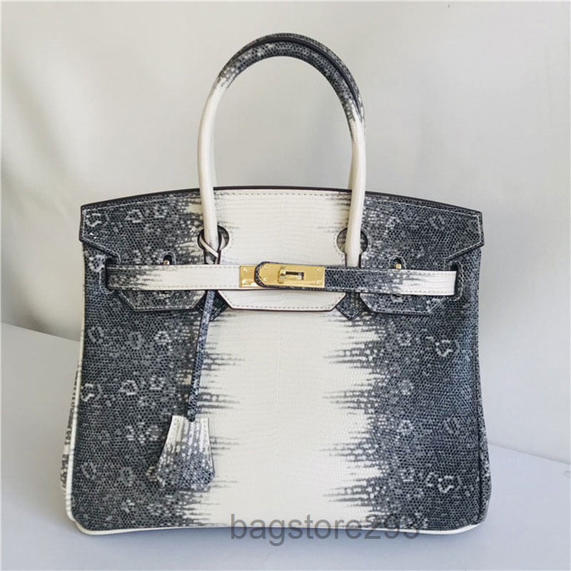 

Classic Handbag Tote Shopping Bag Top Quality Crossbody Bags Lizard Cowhide Leather Removable Shoulder Strap Key Latch Women Large Capacity Pocket 2022