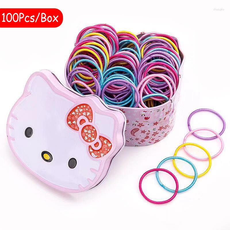 

Hair Accessories 100Pcs Baby Girl Color Elastic Band Little Ponytail Headdress Ring Children Rubber Ornament Headband, Ha049-3