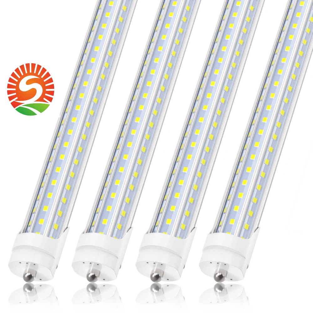 

US STOCK 8FT LED Tube Light Bulbs Single Pin Fa8 Base D Shape 120W 6000K