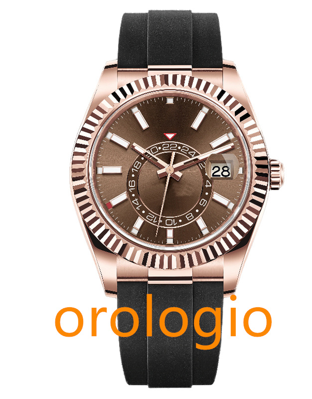 

2022 watch montre de luxe mens automatic Mechanical watches 42mm full stainless steel Swim wristwatches sapphire luminous SKY calendar, Sapphire glass