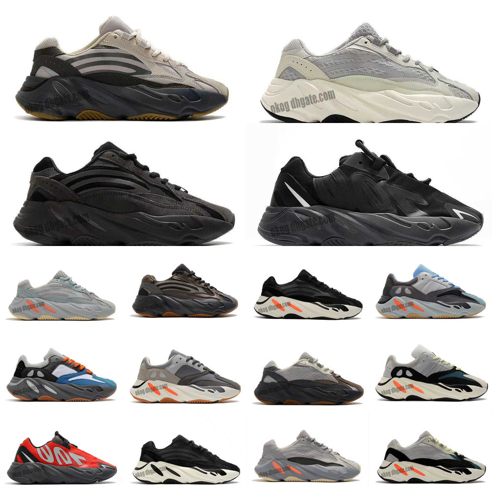 

Shoes Mens Womens Kanyes V2 BOOST''yezzies''700 Running Shoes 700s V1 VX Bright Blue MNVN The First Generation Series, 12