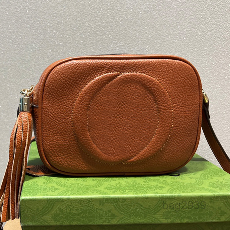 

Evening Bags Crossbody Bags Lady Classic Soho Disco Camera Bag Handbags Purse Genuine Leather Zipper Closure Tassels Fashion Letters Solid C