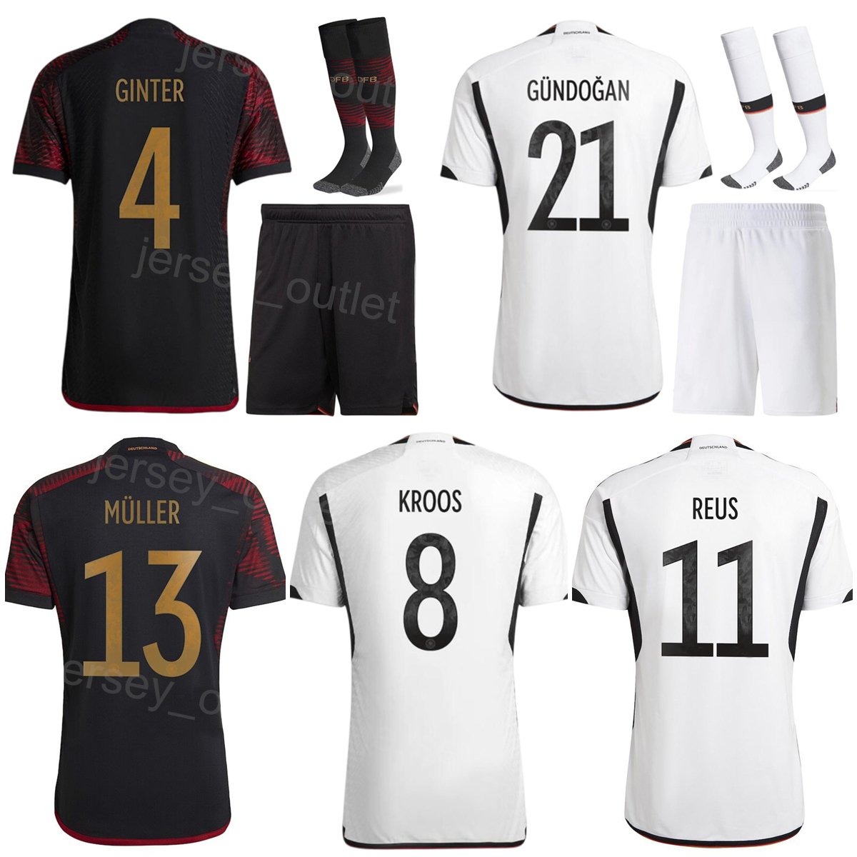 

Men Youth Soccer 11 Timo Werner Jerseys National Team 4 Matthias Ginter 25 Thomas Muller 10 Serge Gnabry 1 Manuel Neuer GOSENS Football Shirt Kits 22-23 World Cup DeGuo, Men with patch