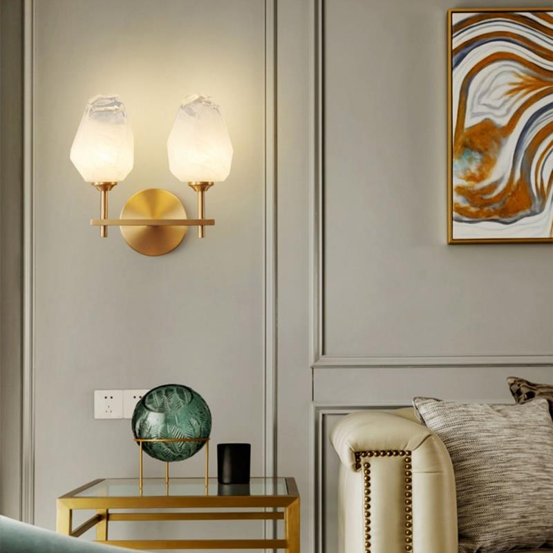 

Nordic LED Wall Lamp Crystal Lampshade Indoor Lighting For Bedroom Bedside Study home living room Decoration Fixture