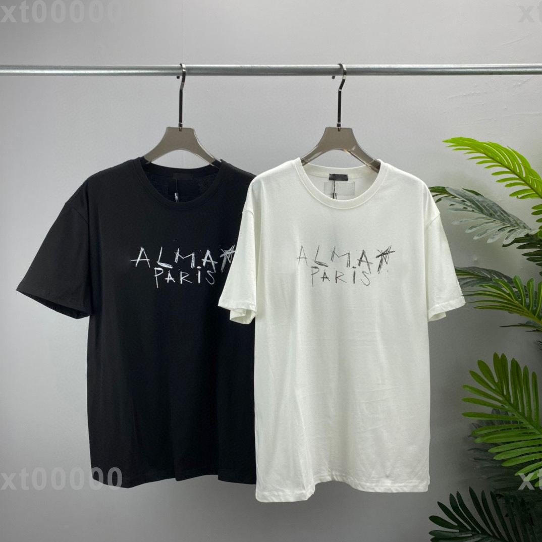 

22SS Designer Letter Printed T Shirts Tee Sweatshirt Fashion High Street Short Sleeves Summer Casual T-Shirt Breathable Men Women Crew Neck Tees Dresses for Wo 30-371, Black