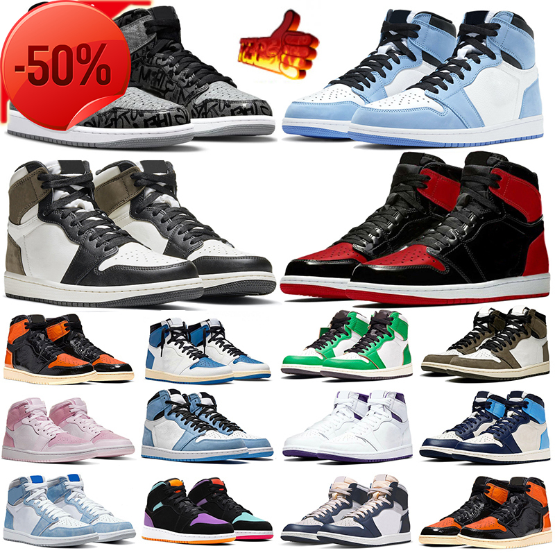 

Basketball Shoes University Blue 1 Og 1gold Toe with Black Symbol Dark Mocha Unc Light Smoke Grey Hyper Chicago Patent Bred Royal Toe Men, (31)