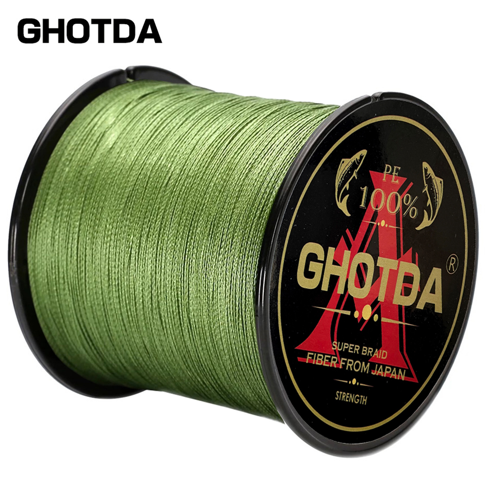 

Entertainment Sports Lines GHOTDA Braid Fishing line 300 500 1000M 4 Strands Multifilament Fishing Wire Carp Fishing 10 120lb