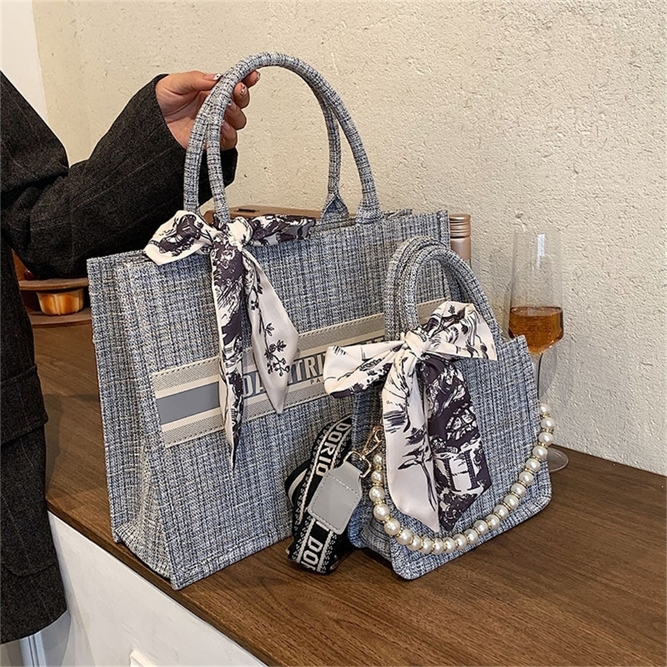 90% de rabais des sacs de soir←e Ventes en ligne High Quality Sense Canvas grande capacit← Portable Femme's Automne and Winter Small Print Lettre