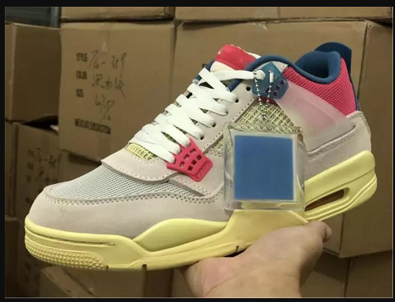 

New 4 Union LA Guava Ice Noir 4S Basketball Shoes Sophomore Album Mens Delta Mid Zoom 92 Man Sneakers Los Angeles With Box, C33