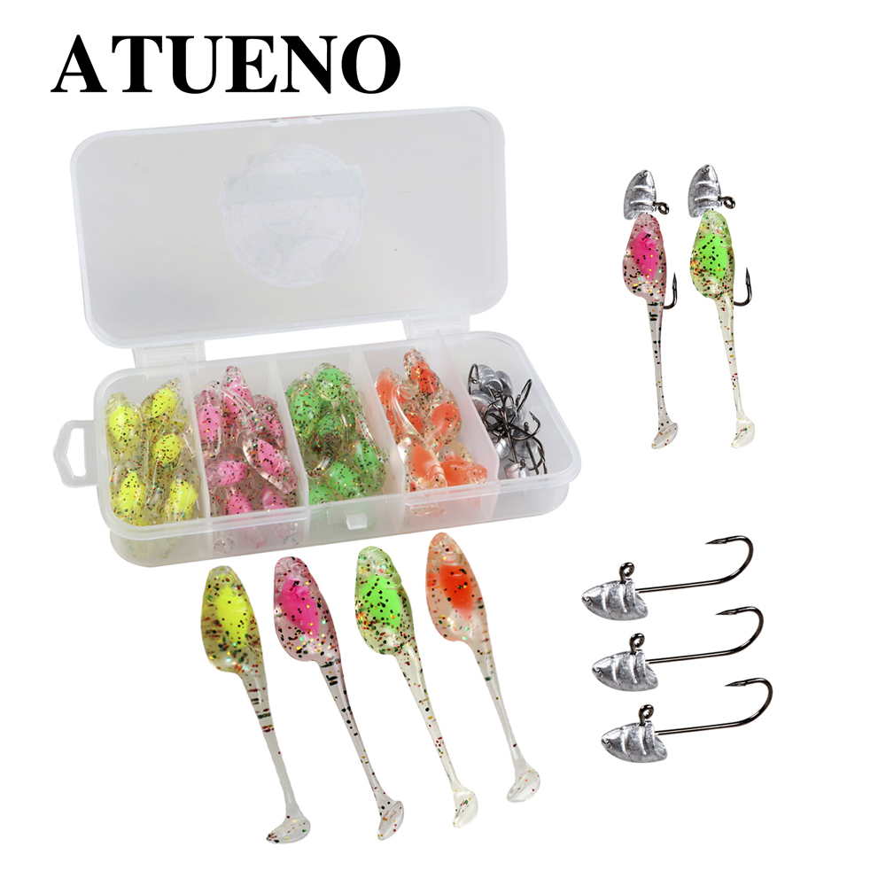 

Sports FishingFishing ATUENO TPE Mini 0.9g 45mm Ocean Rock Fishing Lure Bass Soft Perch Crappie Lures Shad Baits
