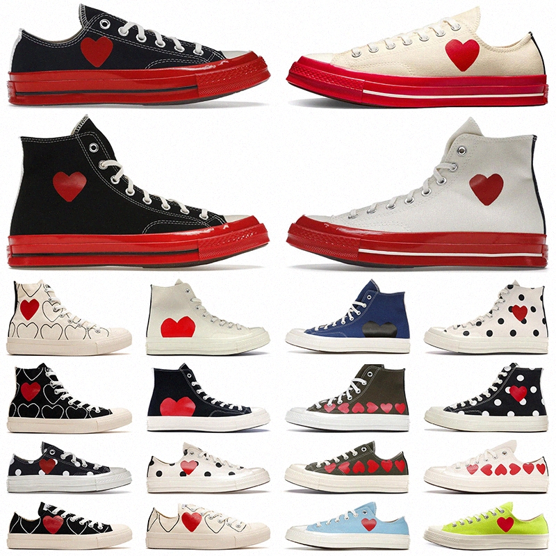 

All Star Hi 1970s casual Shoes Comme des Garcons Play Big Eyes hearts chuck Taylor Black White High Low Midsole Mens Women Classic Sport Sneakers with D11E#, I need to see other products