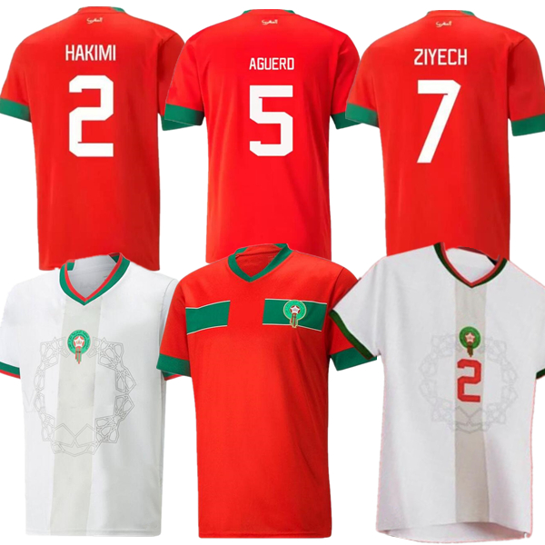 

2022 2023 Morocco soccer jerseys home away 22 23 Algeria maillot de foot Ziyech Boufal FAJR Munir Ait Benasser Amrabat football shirts