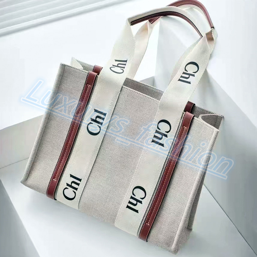 

Luxurys Designers Shopping Bags WOODY tote Womens Shoulder Bag duffel mens wallet Canvas large lady bags pochette linen crossBody Purses Small Medium Beach Handbag, Carton