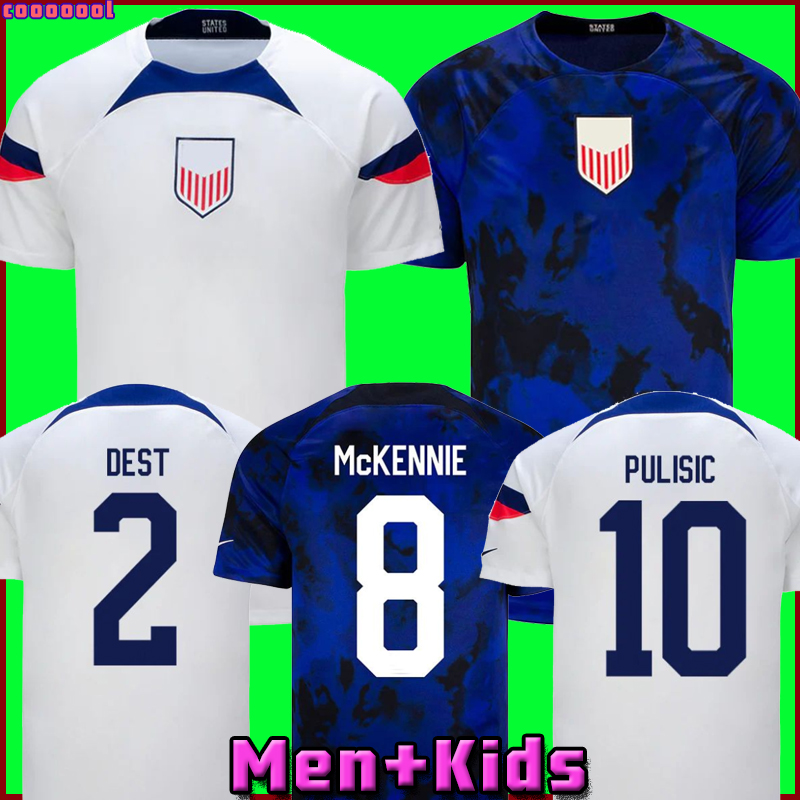 

PULISIC DEST MCKENNIE world cup Soccer Jerseys 2022 AARONSON MUSAH usAS MORGAN LLOYD America Football Shirt United States LLETGET MEN KIDS SETS KITS, 21/22 away women