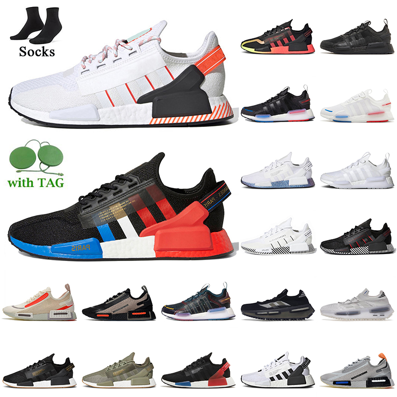Wholesale 2022 Femmes Chaussures de course pour hommes R1 V2 V3 OG Black Blanc Blue Beige Edition 1 Paris Watermelon Pack Gradient Trainers Desig