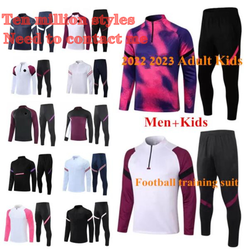 

22/23 Men's And Kids Soccer Sports Wears Jacket Sweater Hooded Training Tracksuit Sets 2022 adult Survetement jerseys jogging kits, Special freight