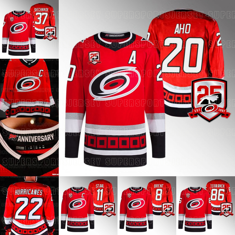 

Hurricanes 25th New Jerseys Brent Burns Carolina Max Pacioretty Andrei Svechnikov Tony DeAngelo Sebastian Aho Teravainen Niederreiter Staal Jaccob Slavin, Mens felx base