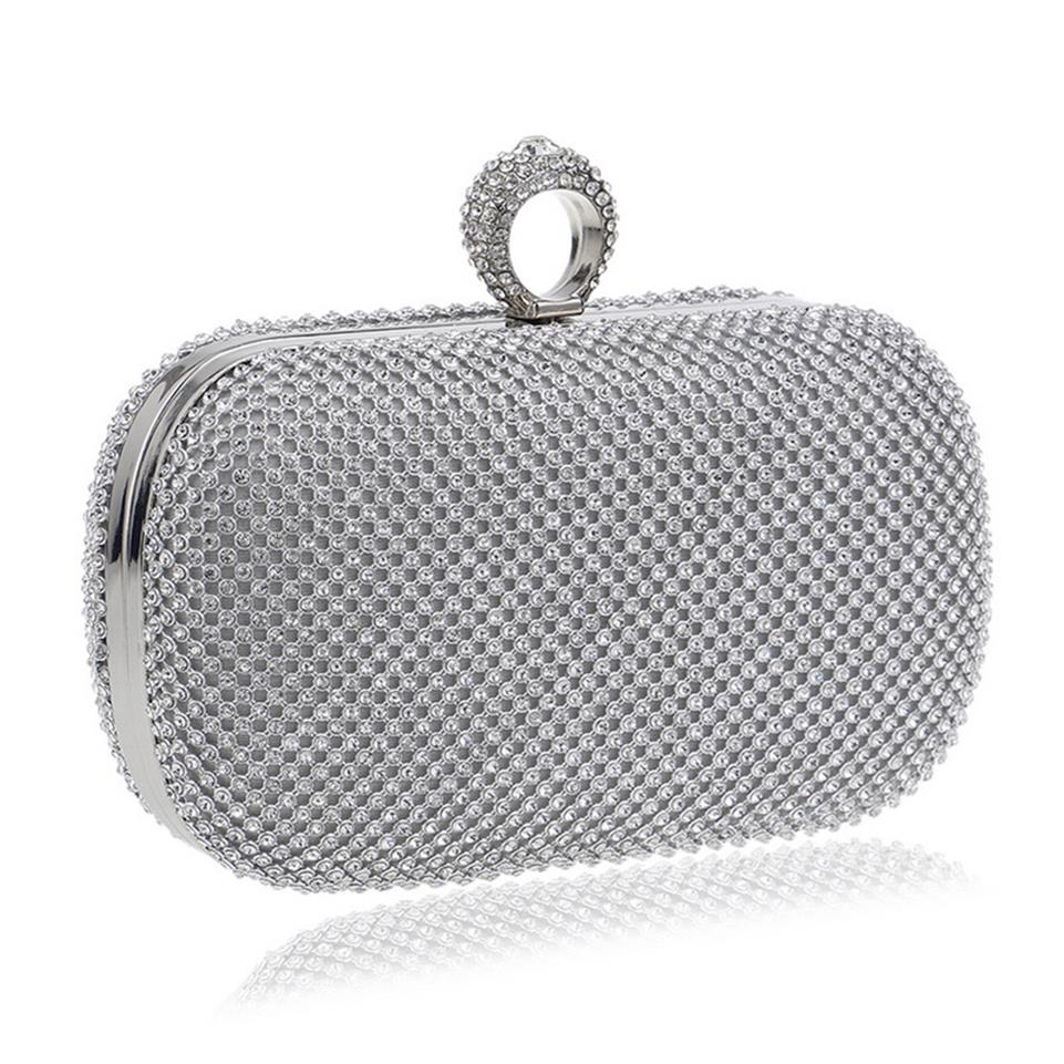 

Evening Clutch Bags Diamond-Studded Evening Bag With Chain Shoulder Bag Women's Handbags Wallets Evening Bag For Wedding2882, Gold