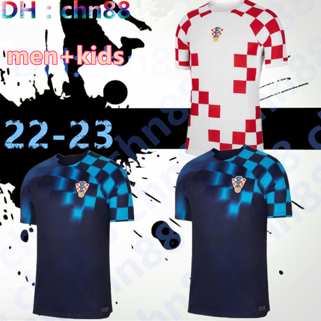 

2022 Croacia MODRIC World Cup soccer jerseys national team MANDZUKIC PERISIC KALINIC 22 23 Croazia football shirt KOVACIC Rakitic Kramaric Men Kids Kit uniforms, 2022 home kids