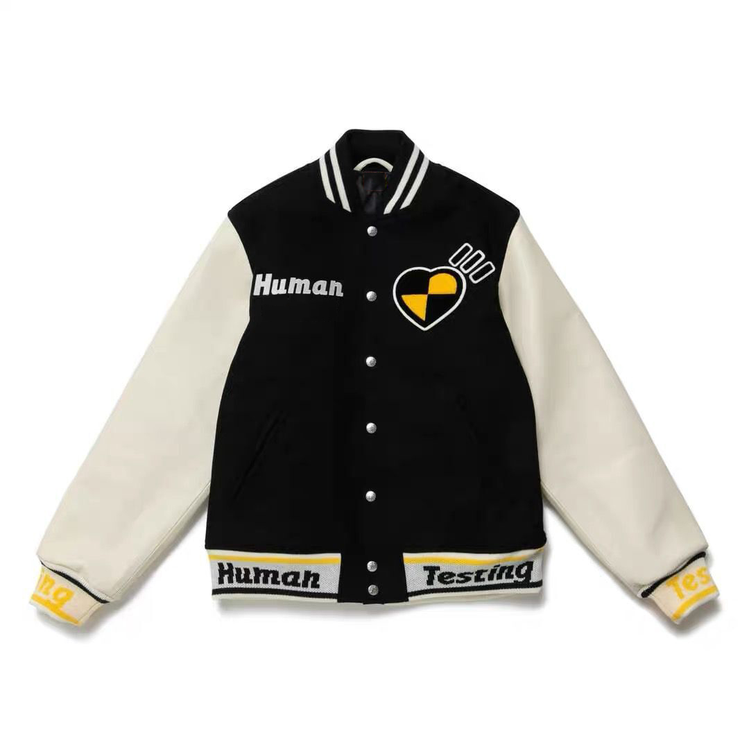 2024 Varsity Style Jacket Baseball Uniform Bomber Jacket For Women Men Fashion Retro Clothes Streetwear Oversized Coat Down Human Testing
