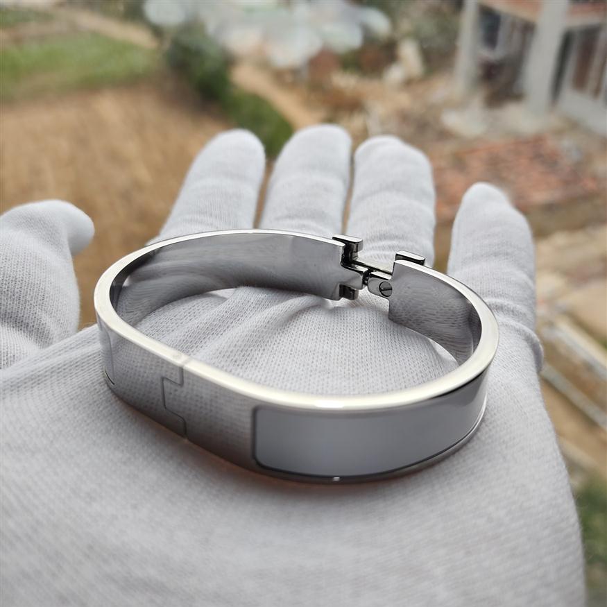 

Classic Designer Enamel Bracelets Letter H cuff Bangle Women Fashion Clic Bracelet Size 17 ey2814