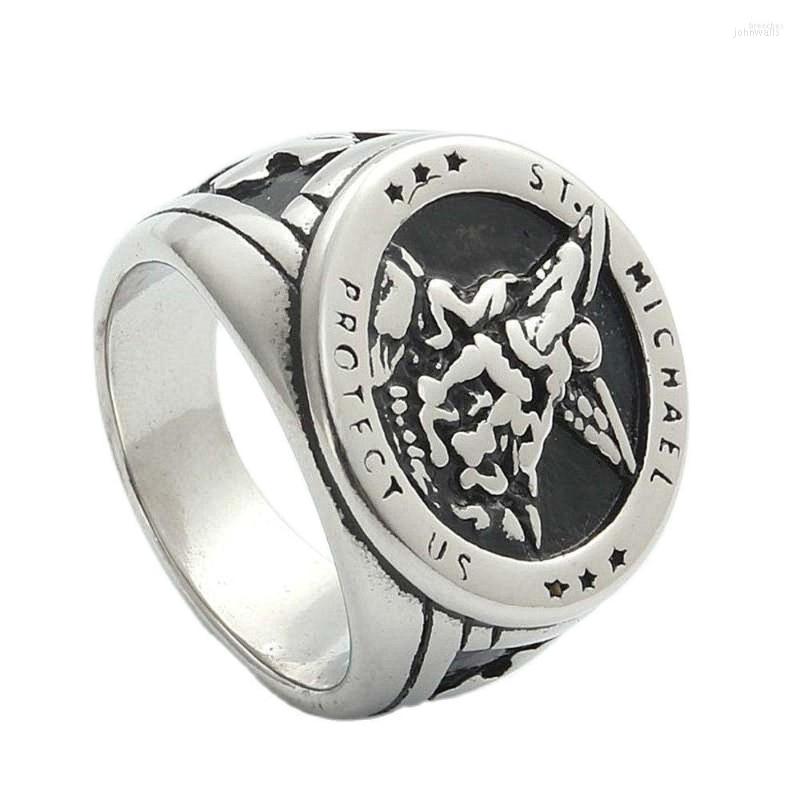 

Wedding Rings Fashion Jewelry Stainless Steel Cross Ring Men Trendy Simple Punk Gift 28037