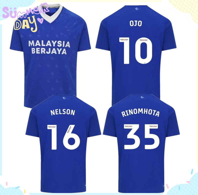

22 23 Cardiff soccer jersey City home 2022 2023 OJO O'DOWDA NELSON COLLINS PHILOGENE RINOMHOTA Robinson football shirt adult men camisetas de futbol, Black