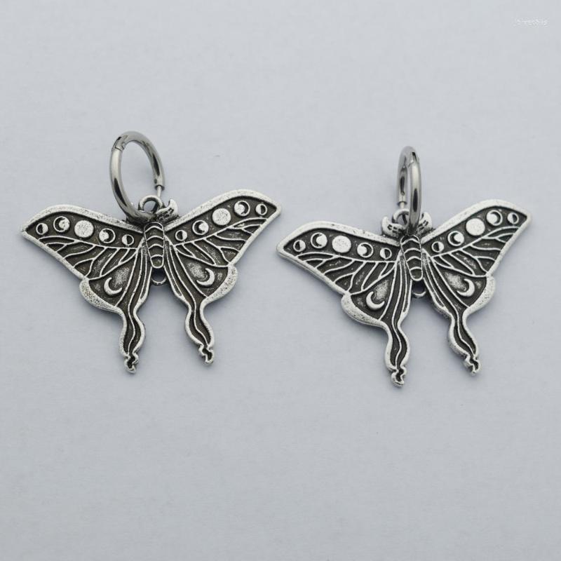 

Dangle Earrings Women's Moth Phase Moon Butterfly Earring
