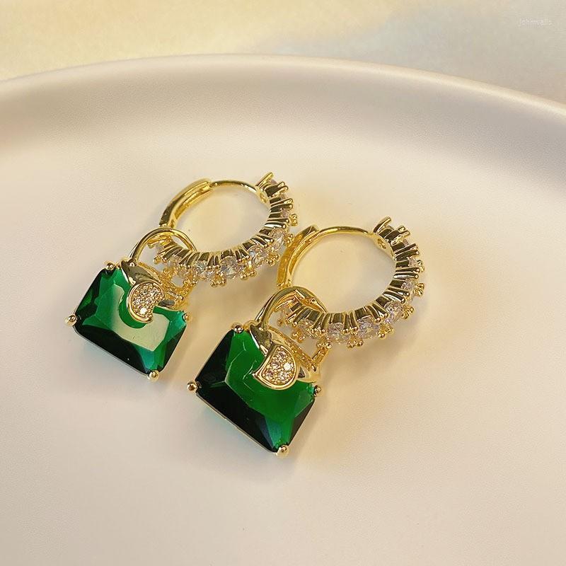 

Dangle Earrings & Chandelier Fashion Fresh Shiny Crystal Drop Joker Fine Geometric Square Trend Senior Women JewelryDangle