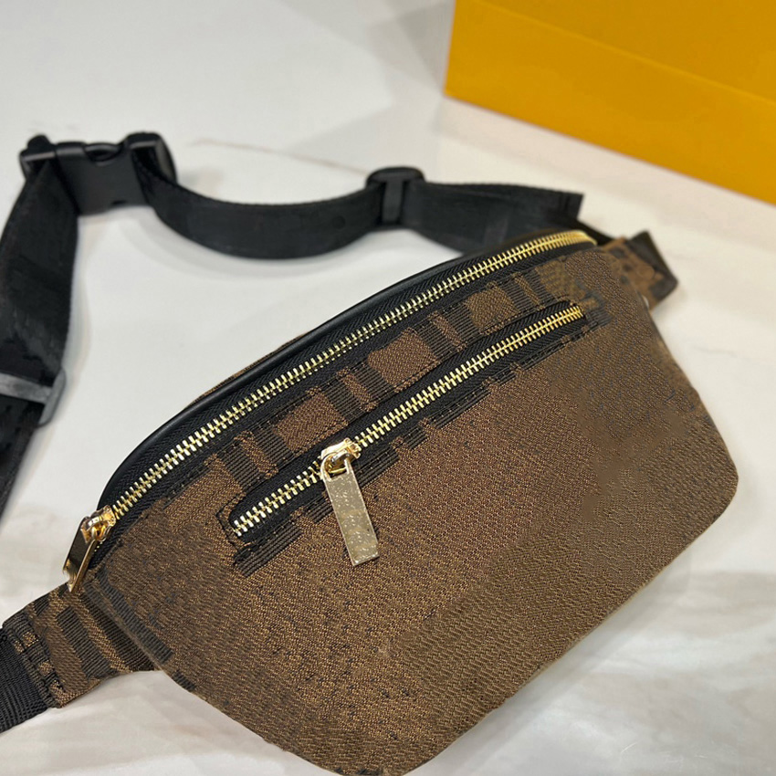 

5A High Quality Crossbody Bag Classic Print Designer Waist Bag Canvas Leather Plaid Chest Bag Men Women Wallets6, Box