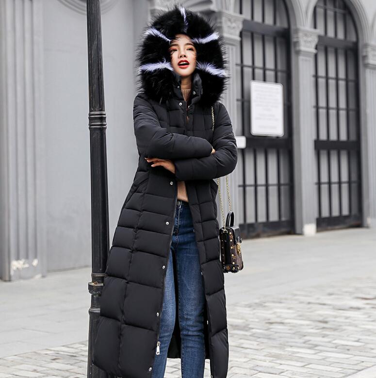 

2022 Winter Cotton Jacket With Fur Women Parkas Thick Warm Hooded Student Coat Fashion Female Outwear Long Cotton-padded Jacket 3XL, Beige