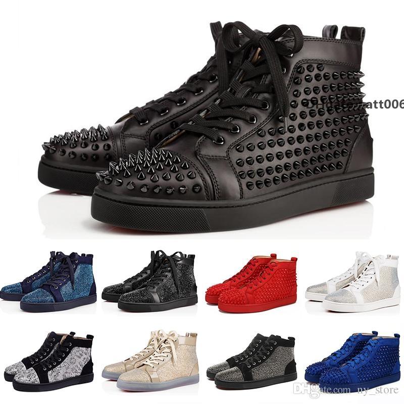 

Bottoms Christians platform studded spikes flats shoe red casual shoes men and women party lovers genuine leather sneakers eHm, # 11