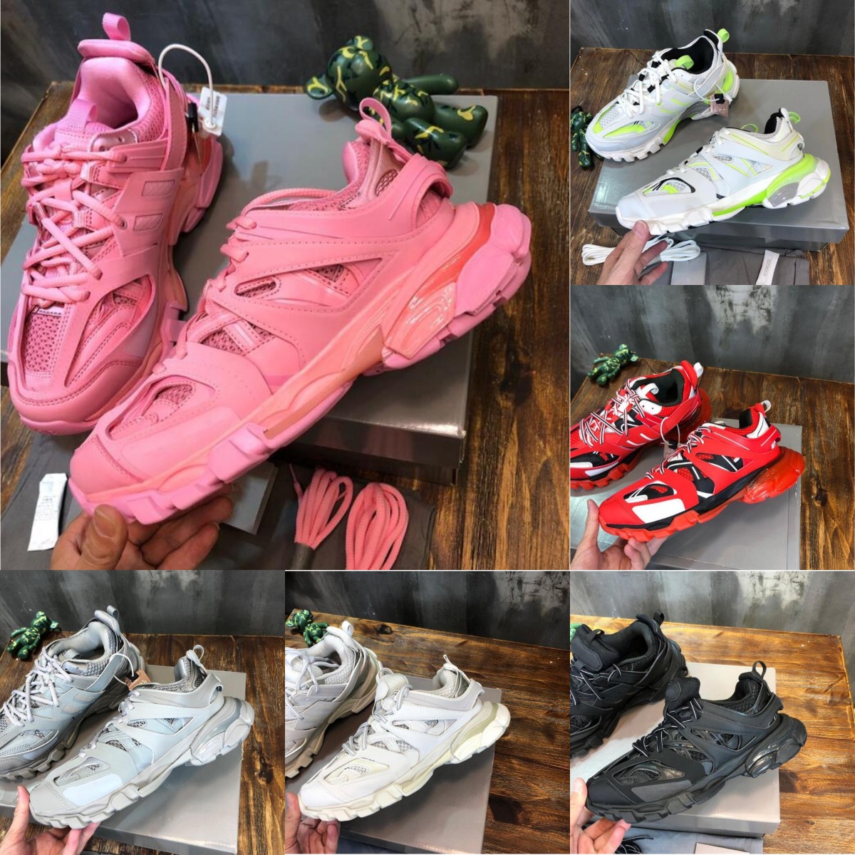 

Casual Shoes Runners Shoes Sneakers Trainer Platform Trainers Shoe Designer Men Women Triple White Black Leather Luxury Brand Nylon Printed Track 3 3.0 Tess.S. Gomma, Customize