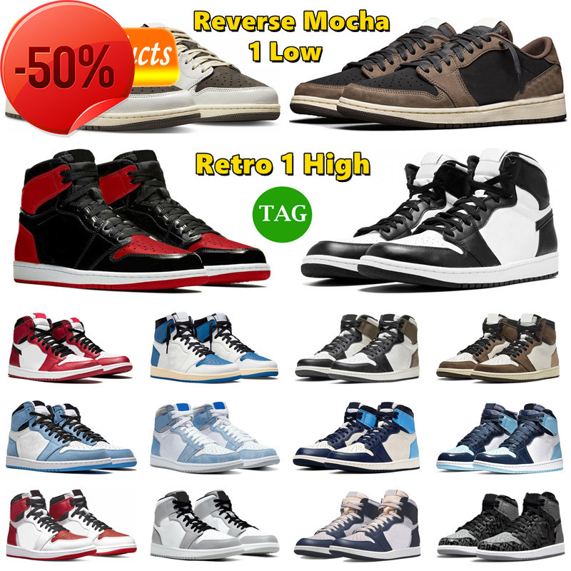 

Boots Og 1 Low Reverse Mocha 1s Basketball Shoes Black White Chicago Bred Patent University Blue Hype Royal Dark Mocha Mens Trainer Sports, #31