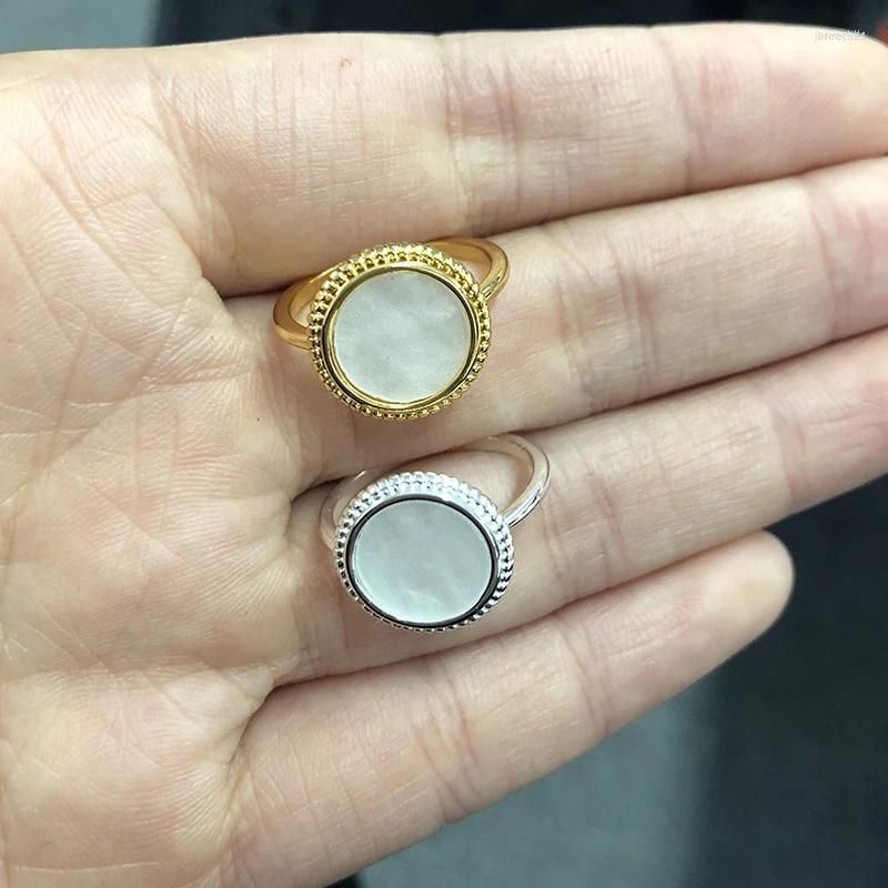 

Cluster Rings Boho Summer Gold Color Finger For Women Dainty Round Moonstone Wedding Engagement Accessories Jewelry Gift Bijoux Femme