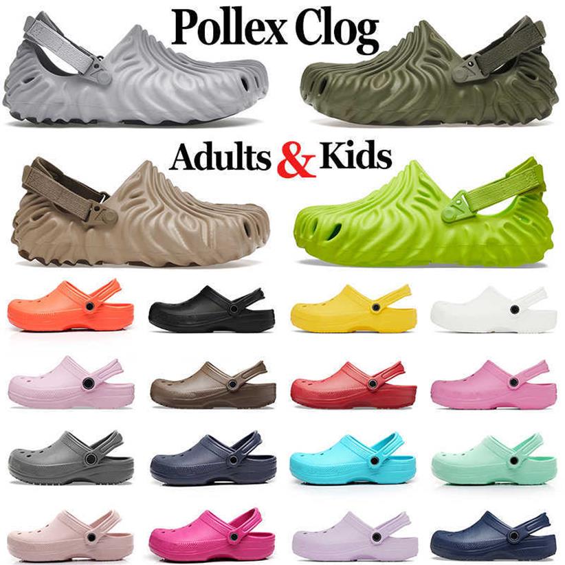 Taille d'été C8-M11 Pollex sandales concepteurs de sabogne Croc pour enfants adultes glisseurs de ganters hommes femmes chaussures de plage d'été