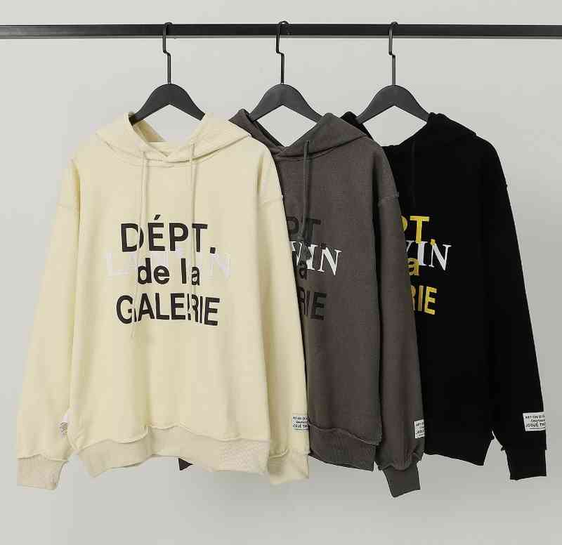 

Designer Cotton 2022 Luxury Men's Hoodies Galleryy Depts Gd Autumn Comfortable Unisex Oversize Sweater Printed Loose Pullover Sweatshirt 16HC, Black-m