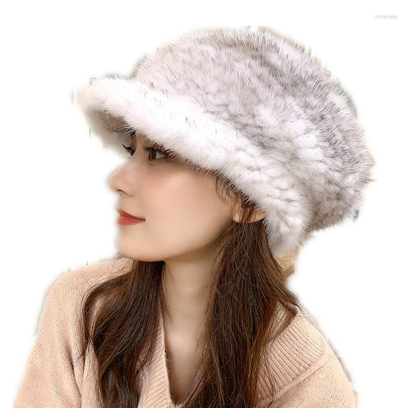 

Visors Real Baseball Cap Women Beret Winter Fluffy Elastic Outdoor Warm Soft HatVisors VisorsVisors, Black