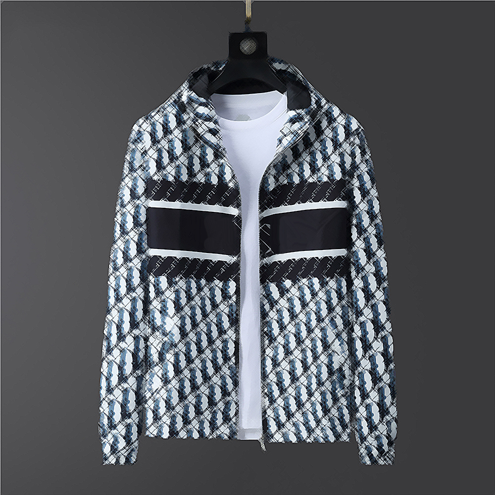 

Famous Men's Baseball Jacket Slim Striped Letter Print Zip Bomber Jacket Uniform Fashion M-3XL