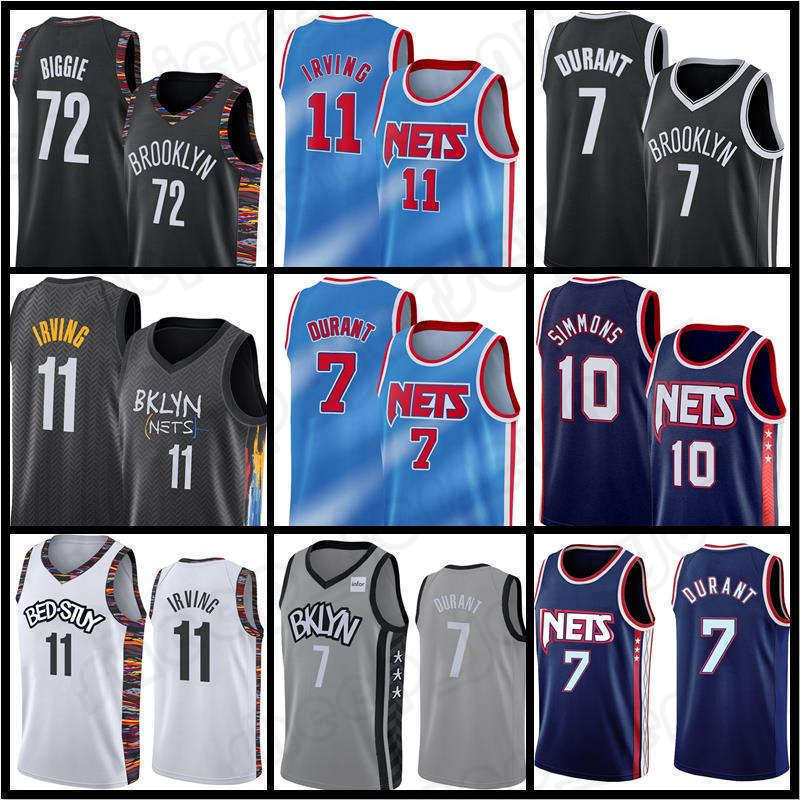 

Jersey Basketball''nba''Brooklyn''Nets''Men Kevin 7 Durant Kyrie Black Ben 10 Simmons 11 Irving 72 Biggie City Jerseys, Men jersey